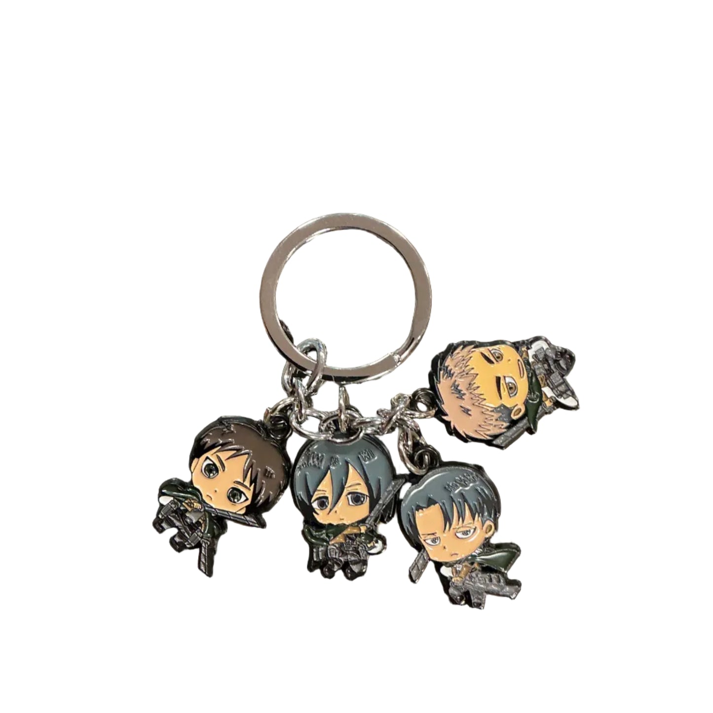 Attack on Titan chibi characters Keychain (Metal)