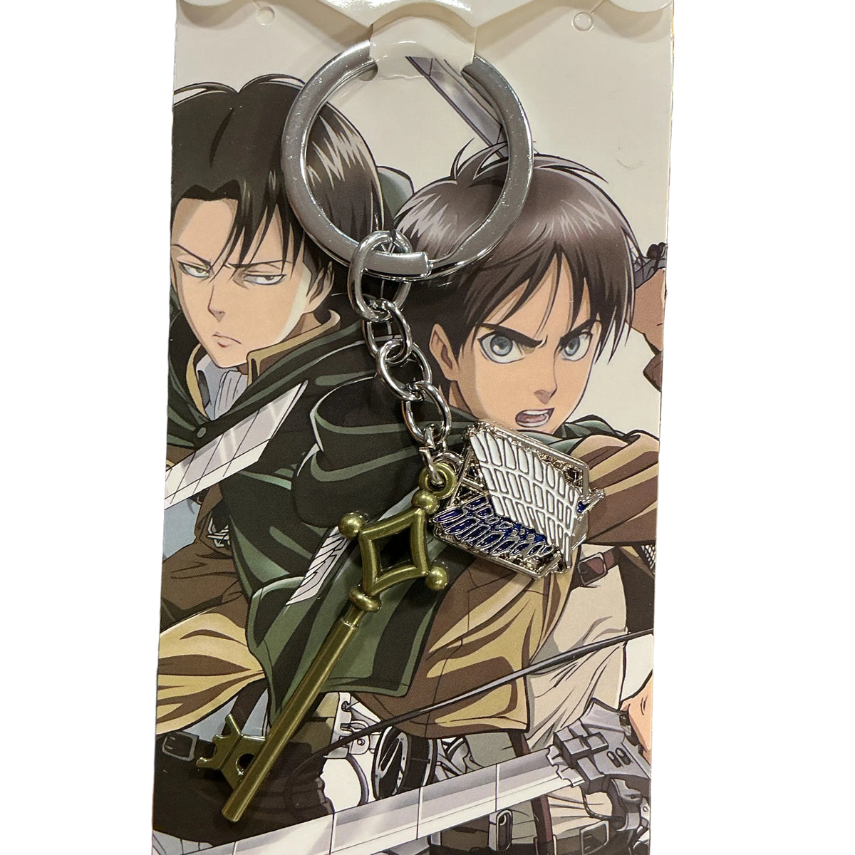Attack on Titan Basement Key & Wings of Freedom Keychain (Metal)