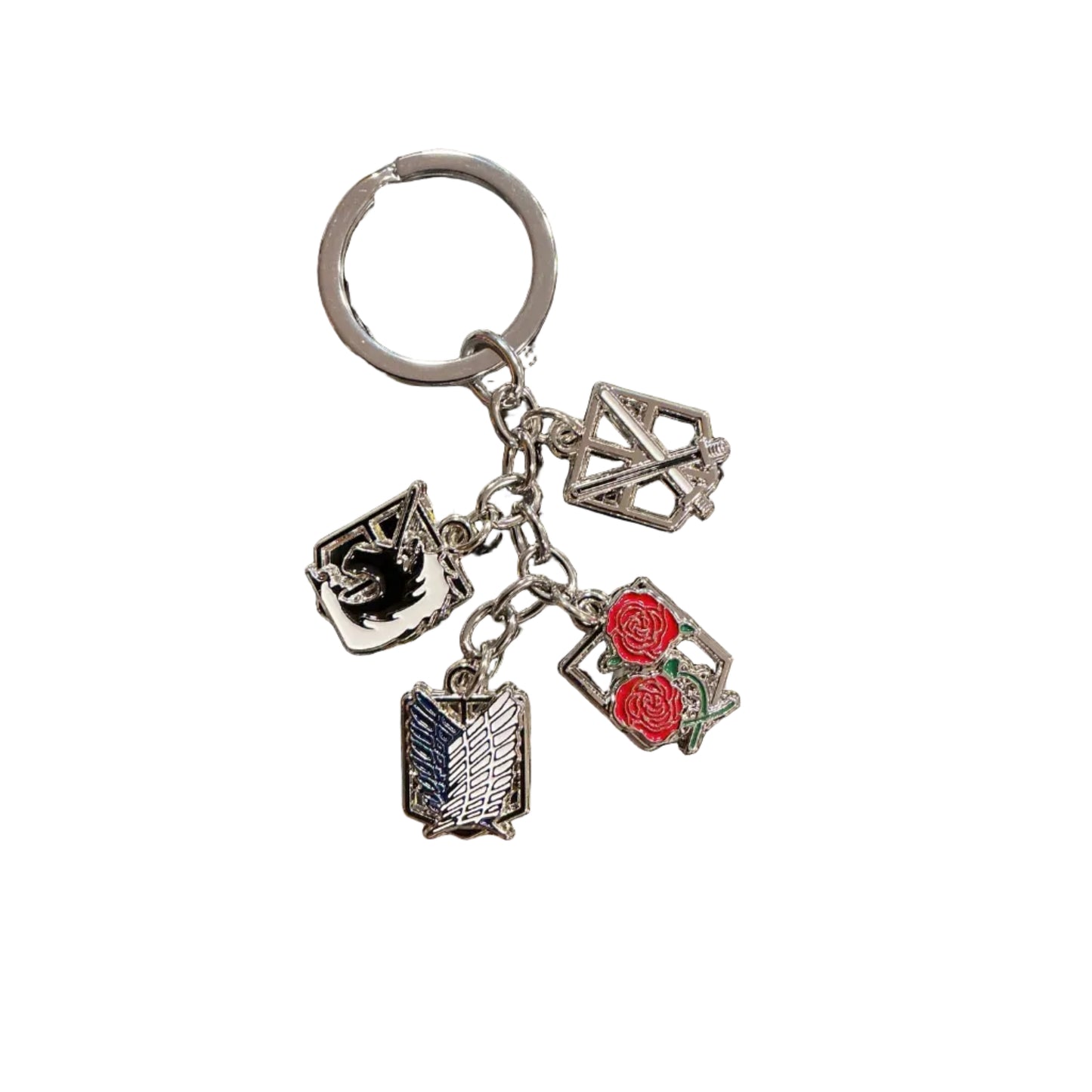 Attack on Titan 4 Walls Keychain (Metal)