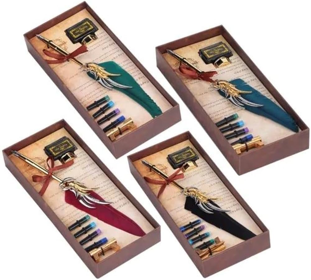 1502 World Map Series Feather Quill Pen Set
