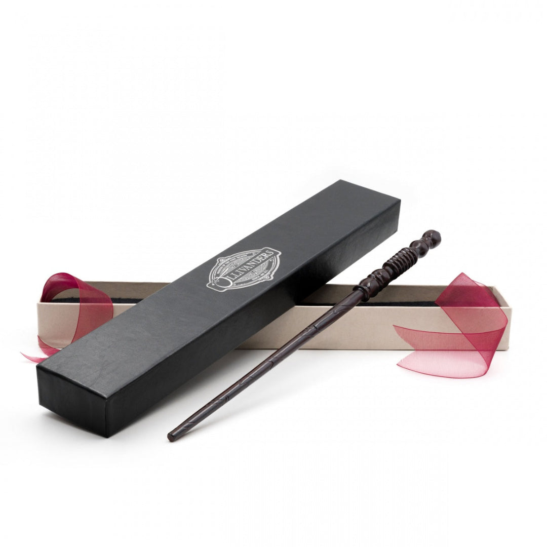 Harry Potter-themed wand with a black box on a white background