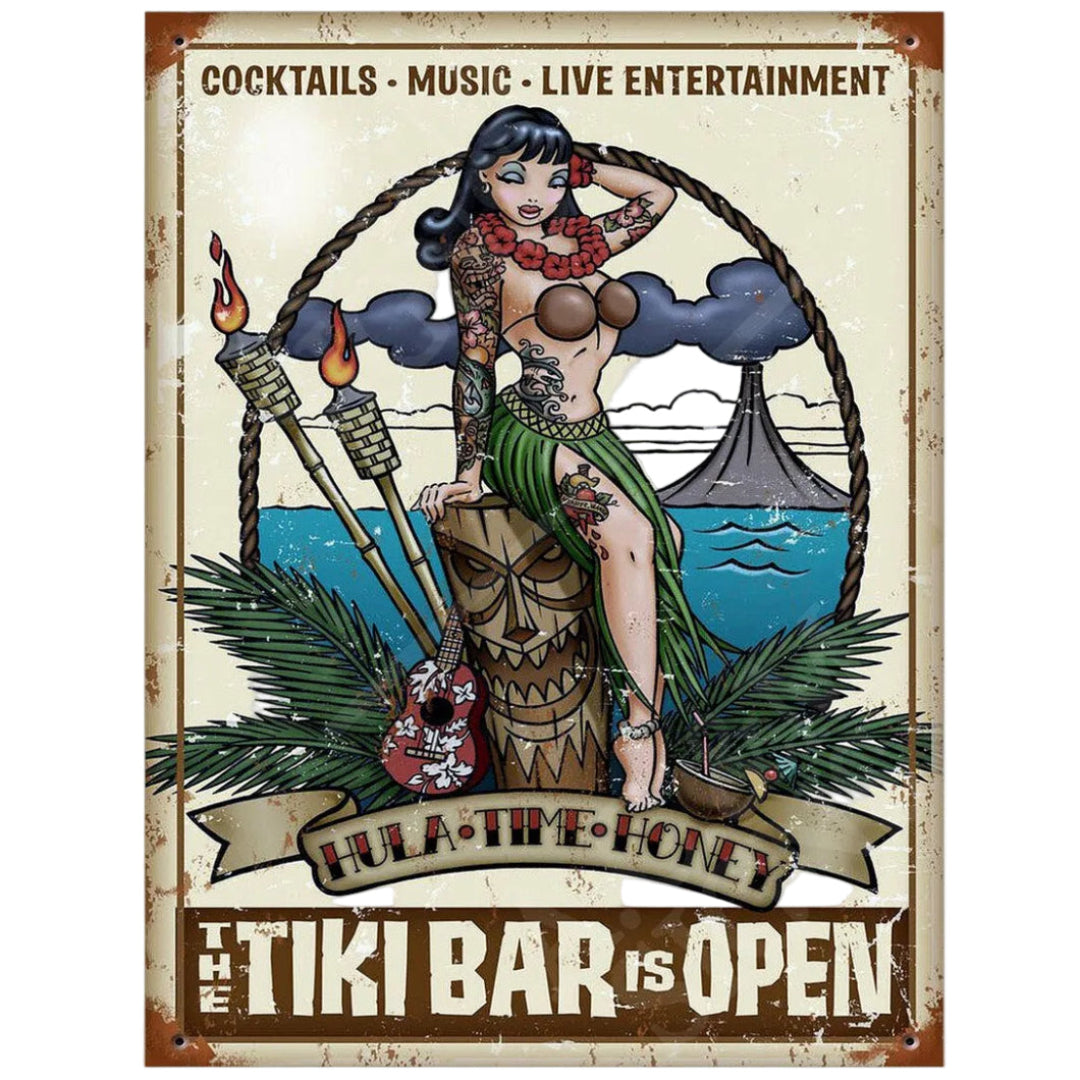Tiki Bar Tin Poster (20x30cm)