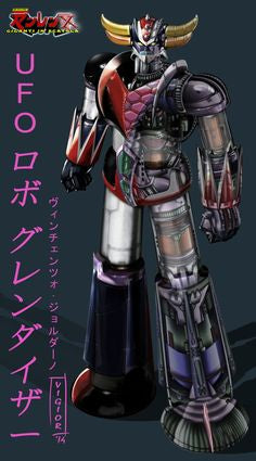 Grendizer Skeletal Internal Components Version 1 Tin Poster (30x20cm)