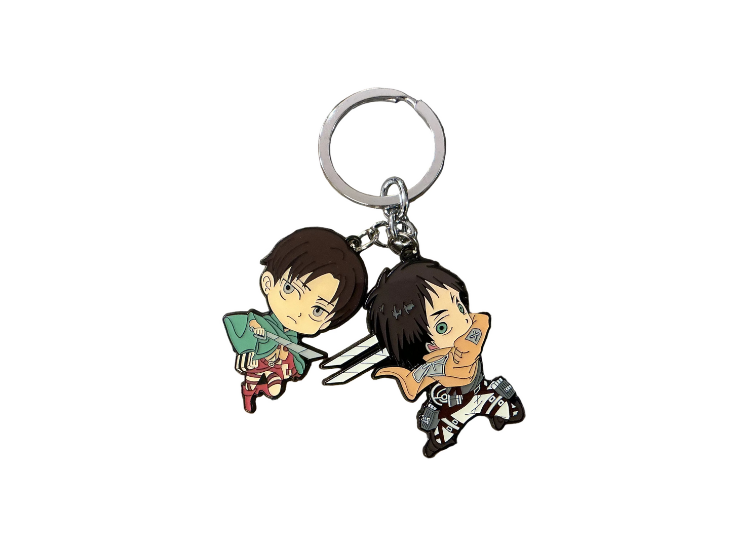 Attack on Titan 2 in 1 Levi and Erin Keychain (Metal)