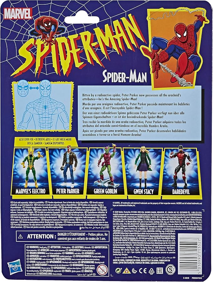 Hasbro Marvel Legends Retro Collection Classic Spider-Man 6 inch scale action figure