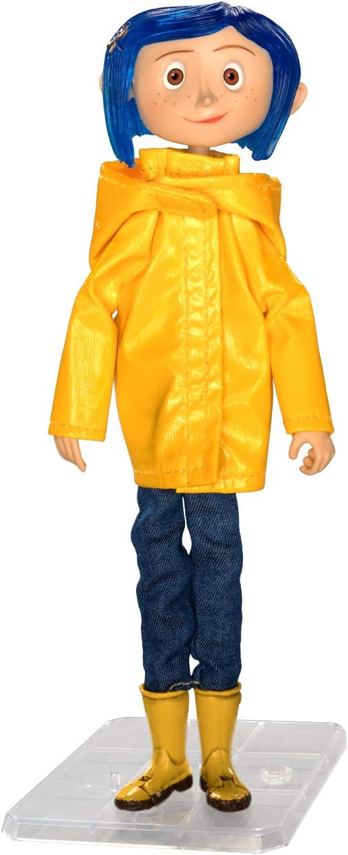 NECA Coraline in Raincoat Bendy Doll, a 7-inch Possible Figure