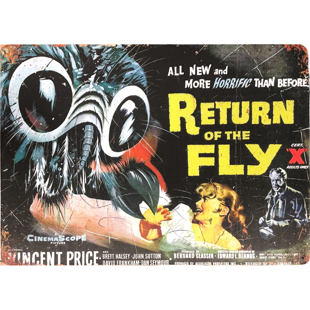 Return of the Fly 1959 Film Tin Poster (40x30cm)