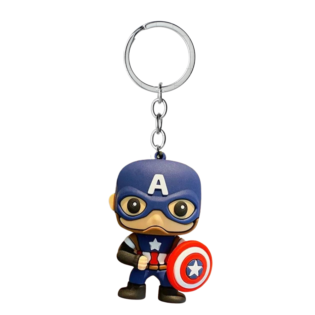 Captain America Keychain (Rubber)