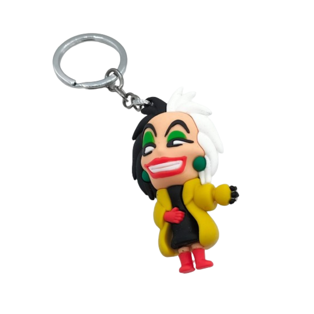 Cruela De Vil (101 Dalmatians) Rubber Keychain