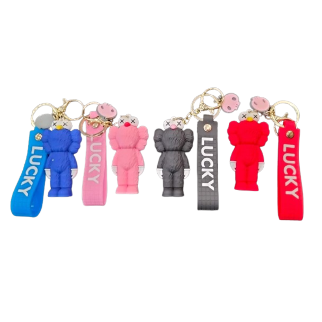 Lucky Kaws Sesame Street Keychains (Rubber)