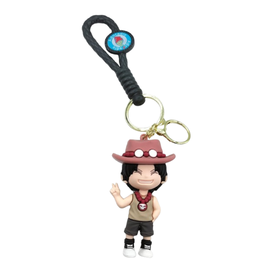 Ace (One Piece) Rubber Keychain