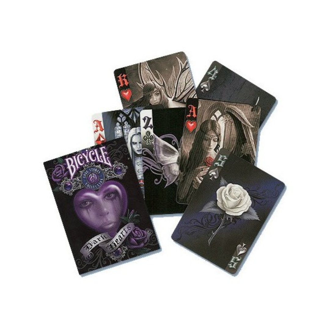 Dark Hearts Bicycle Cards