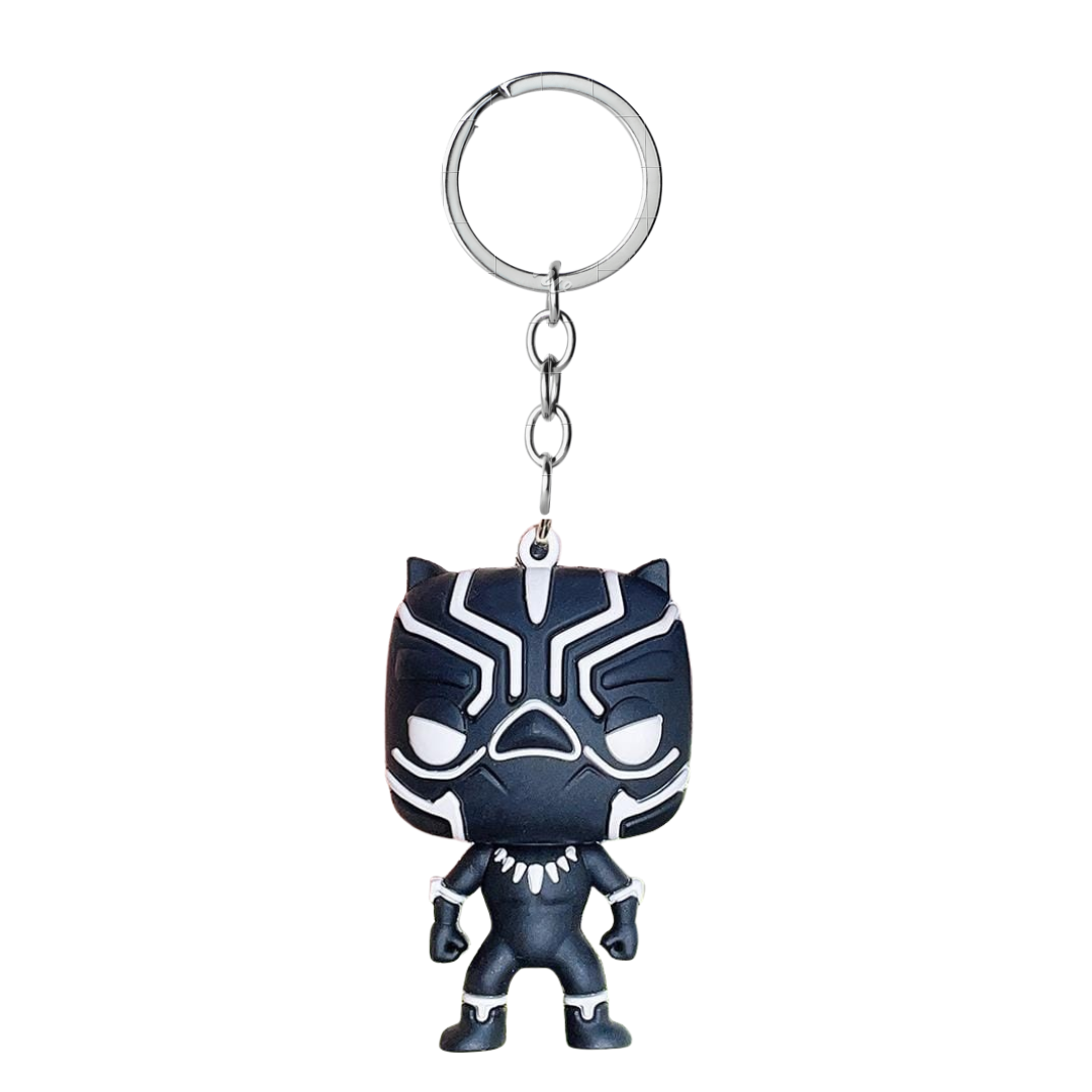 Black Panther Keychain (Rubber)