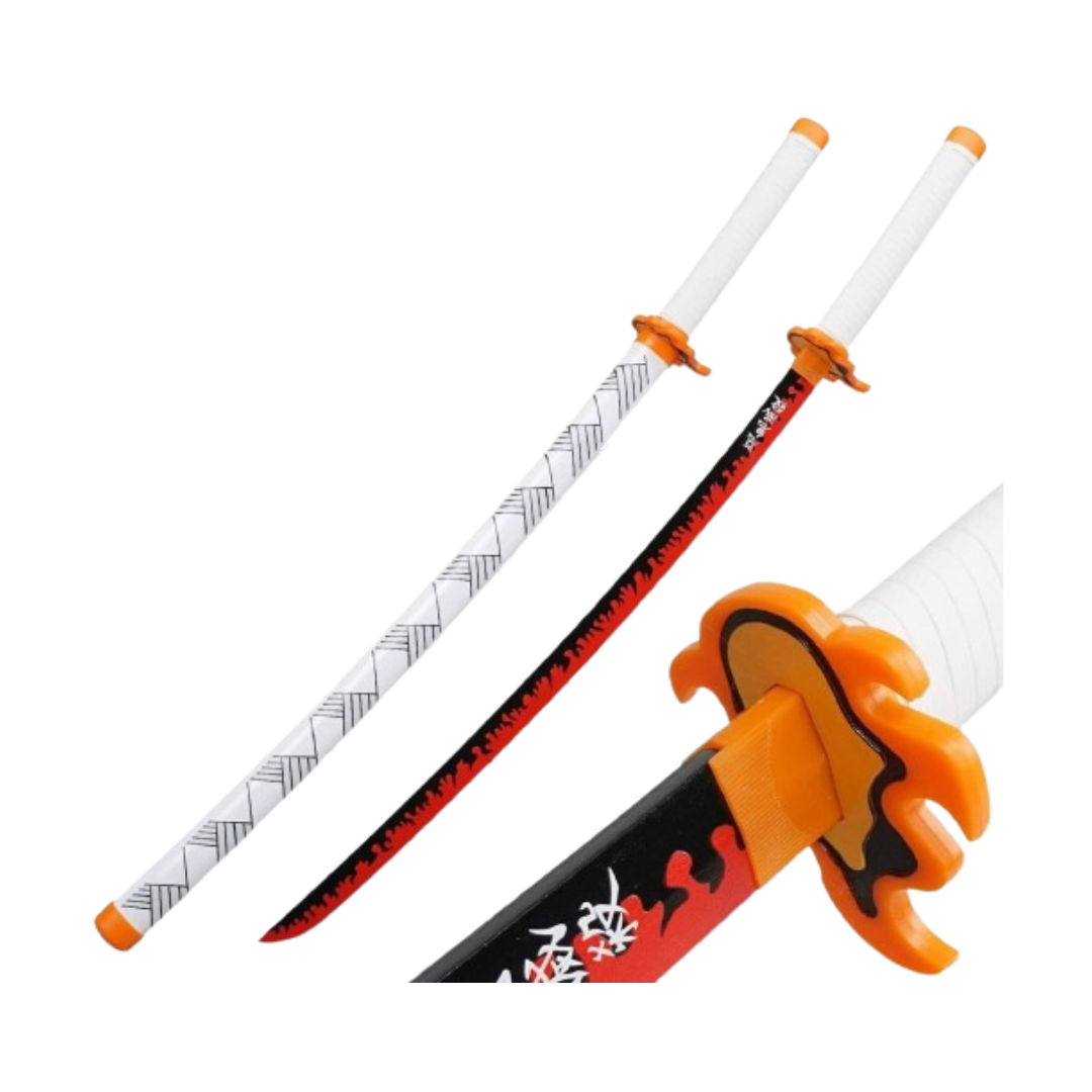 Kyojuro Rengoku Sword (Printed Sheath) (Wooden)