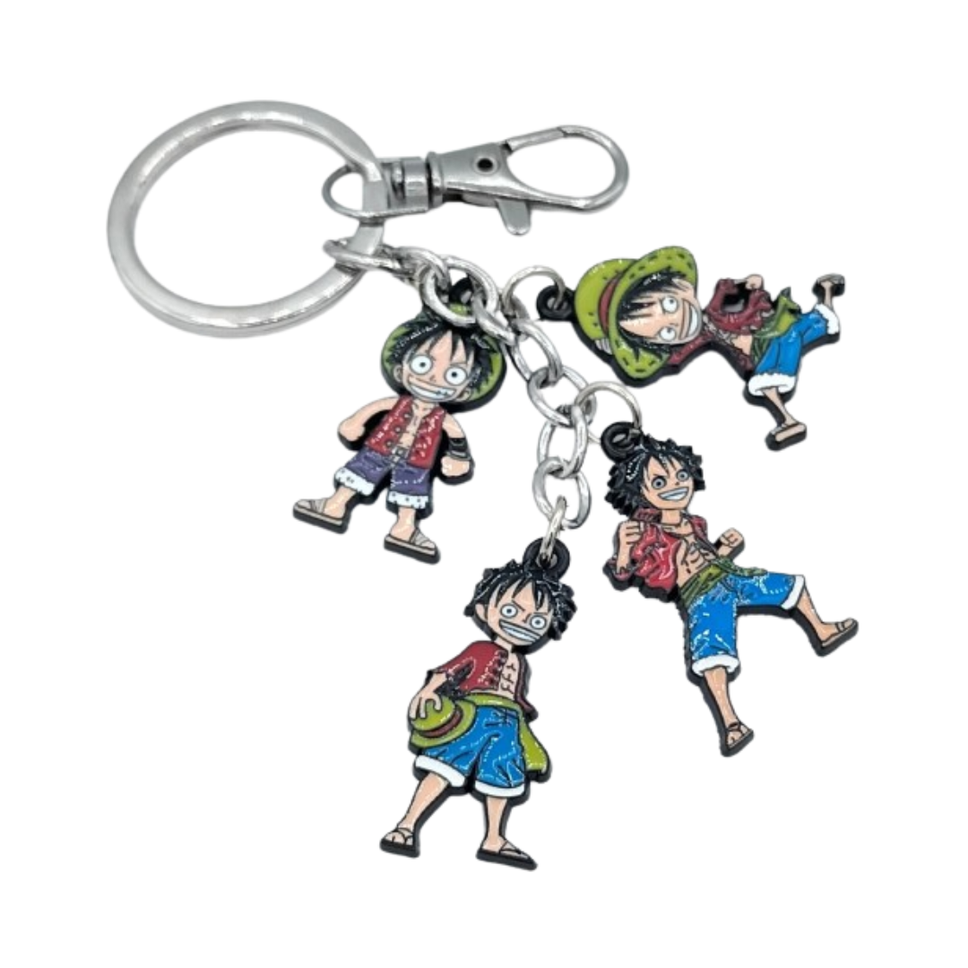 4 In 1 Luffy Keychain (Metal)