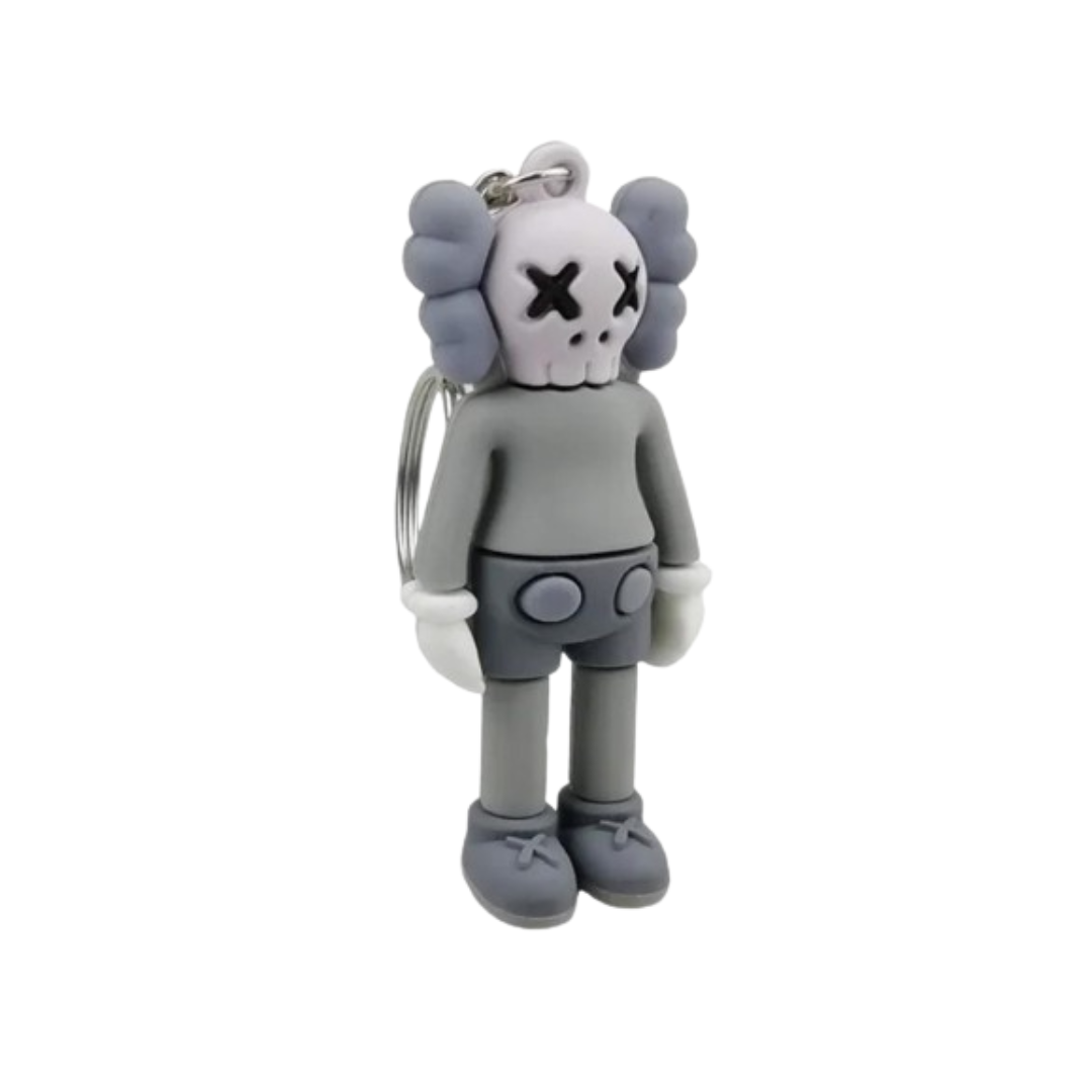 Grey Kaws Keychain (Rubber)