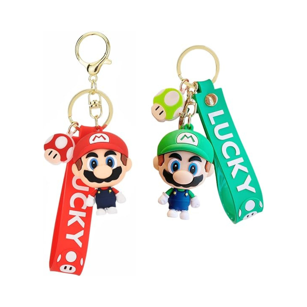 Mario And Luigi Keychains (Rubber)