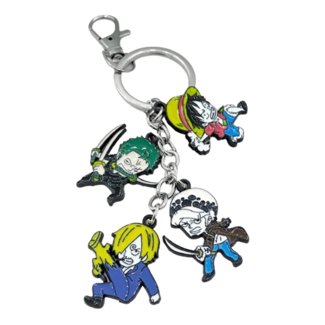 4 In 1 One Piece Characters Keychain (Metal)