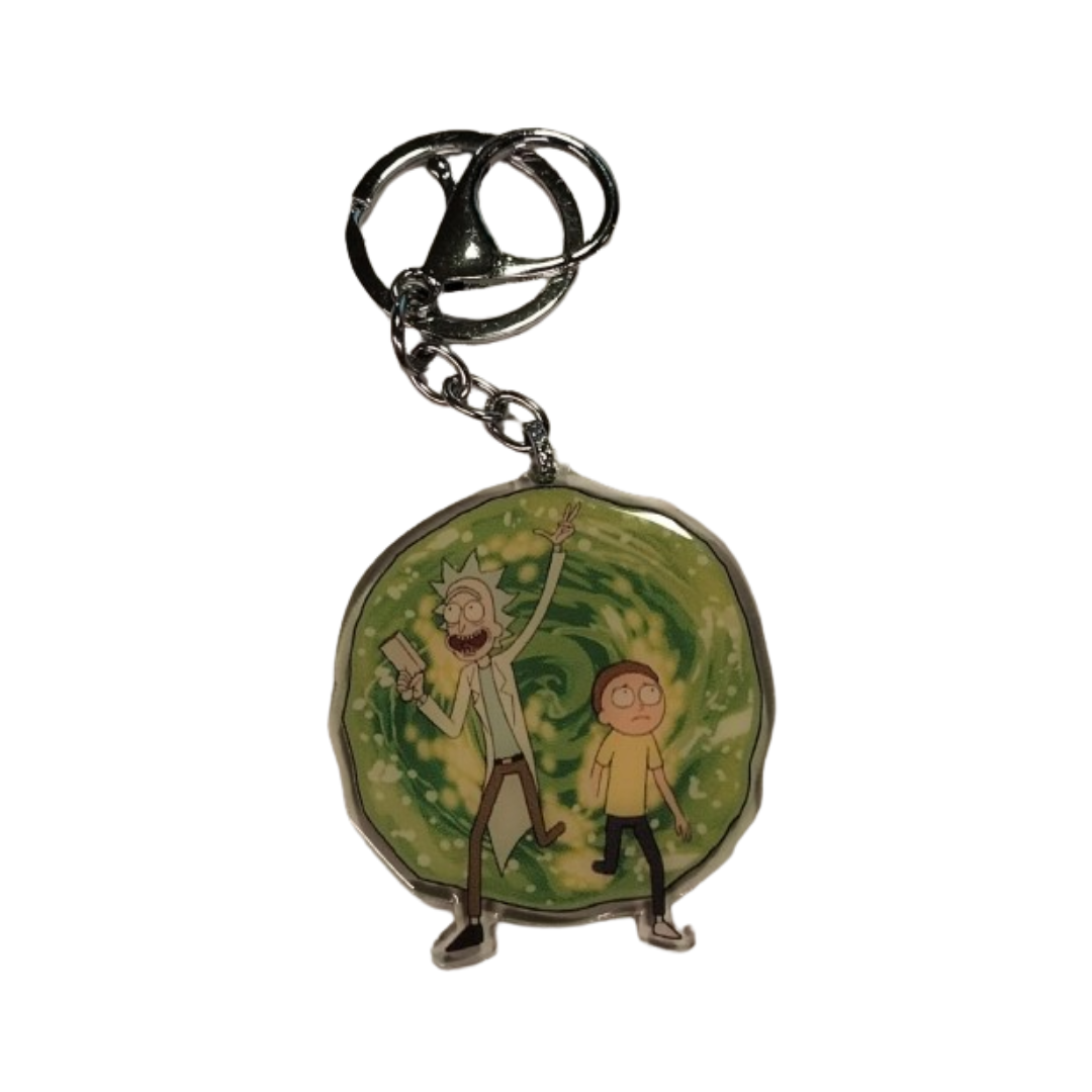 Rick And Morty In A Portal Keychain (Acrylic)