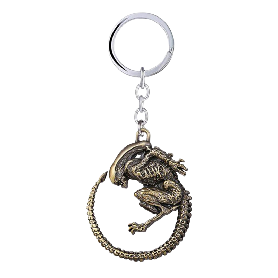 Xenomorph Bronze Metal Keychain (Alien VS Predator)