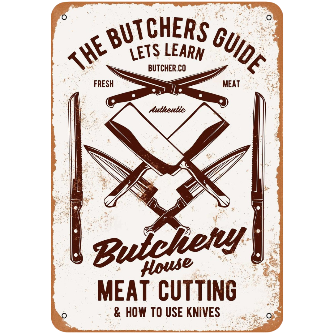 Butcher’s Guide Tin Poster