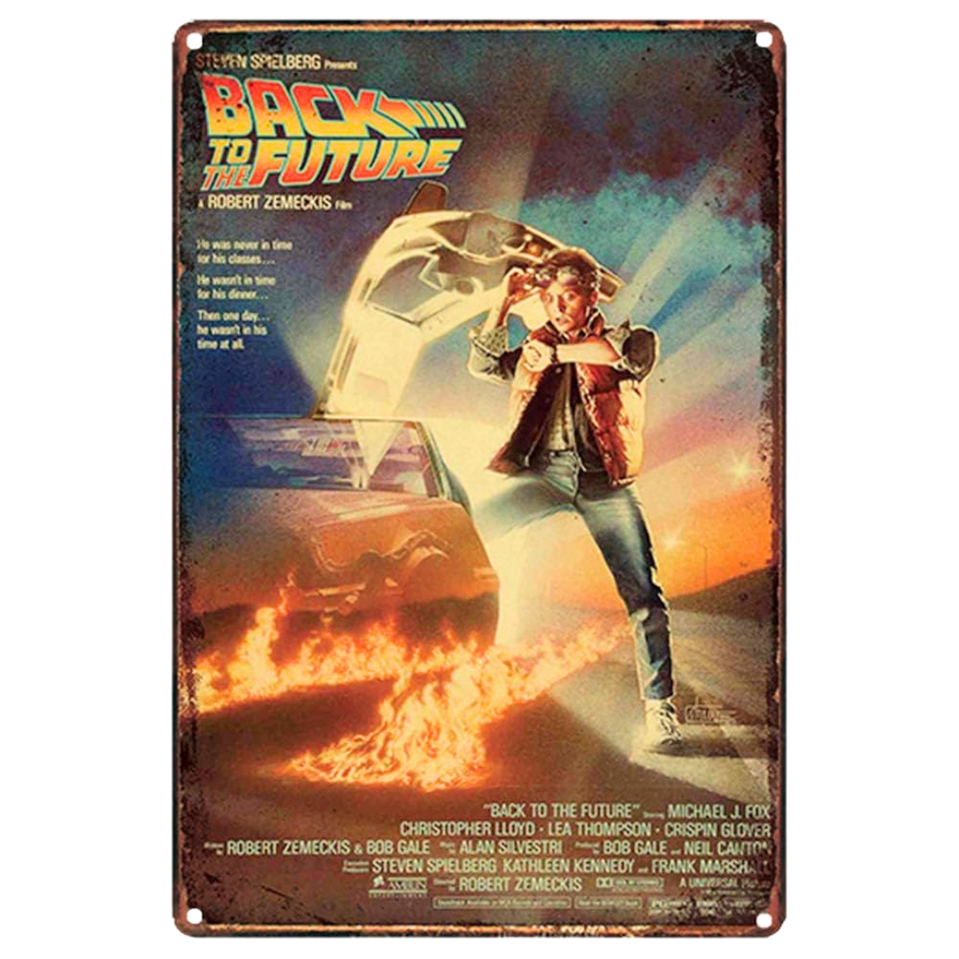 Back to the Future 1985 Film Tin Poster (30x40cm)