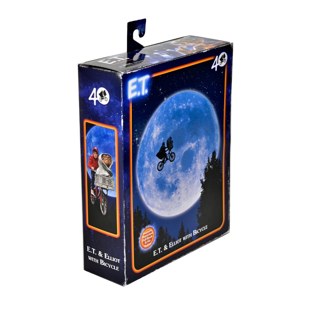 NECA - Elliott & E.T. on Bicycle (E.T. The Extra-Terrestrial) 40th Anniversary Action Figure
