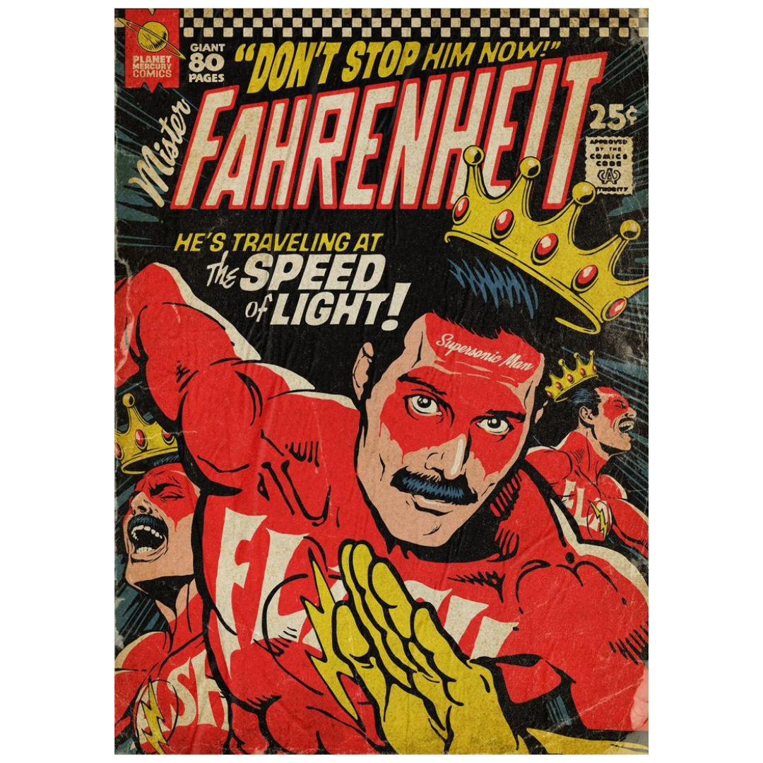 Mister Fahrenheit Comic Tin Poster (40cm x 30cm)
