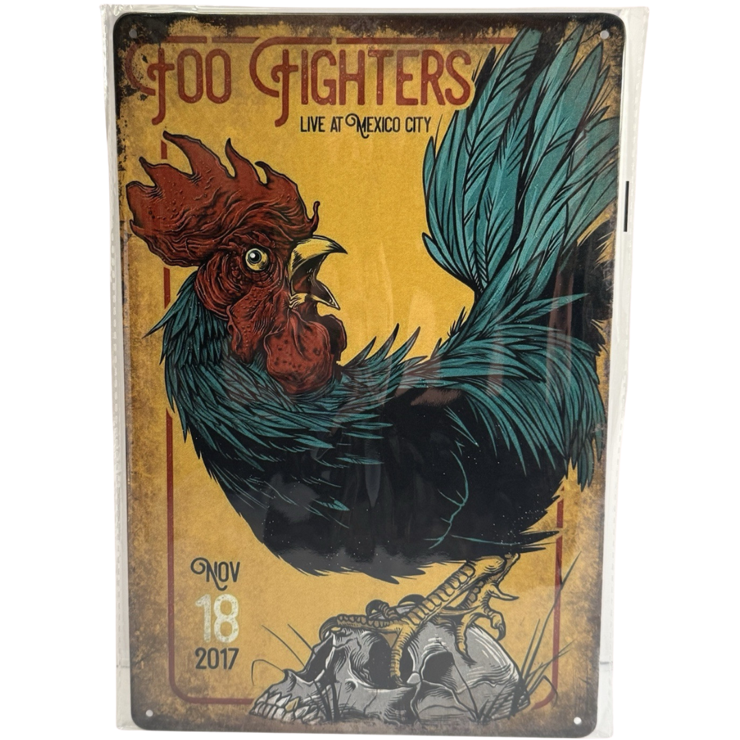 Foo Fighters Live 2017 Tour Mexico City Tin Metal Poster (40cm x 30cm)