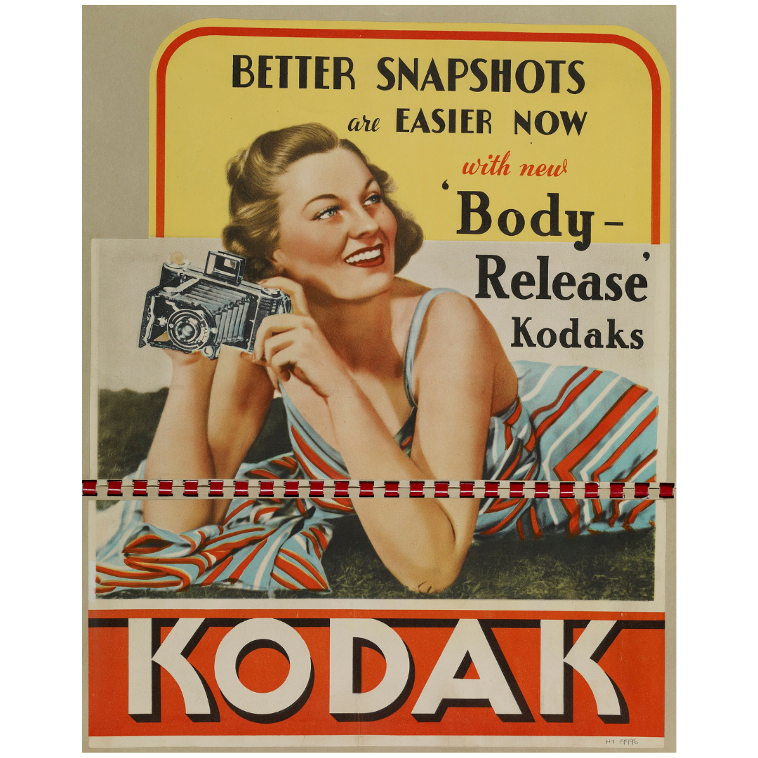 Vintage Kodak Advertisement 1930s Tin Poster (20x30cm)