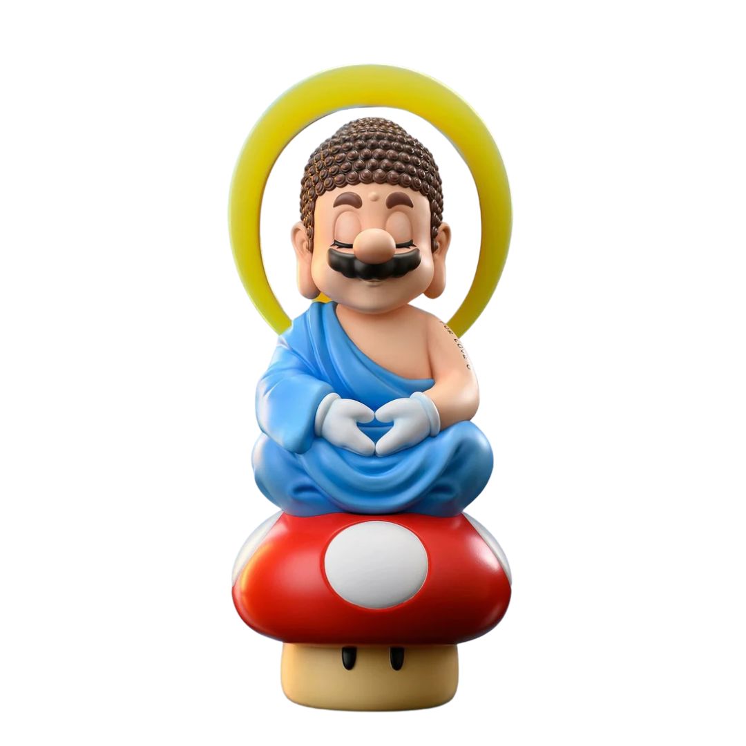 Super Mario as Buddha Figure