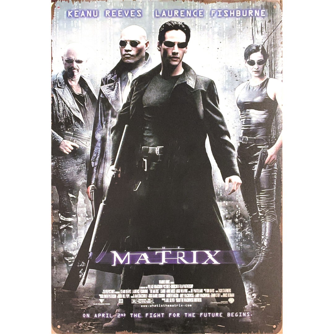 The Matrix 1999 Film Tin Poster (30x40cm)
