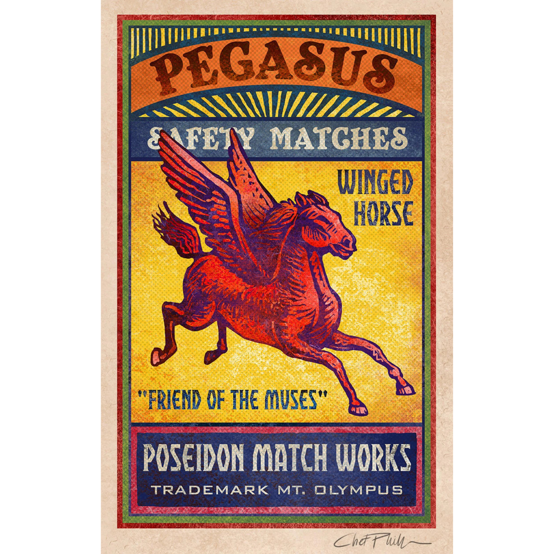 Pegasus Safety Matches Tin Poster (20cm x 30cm)