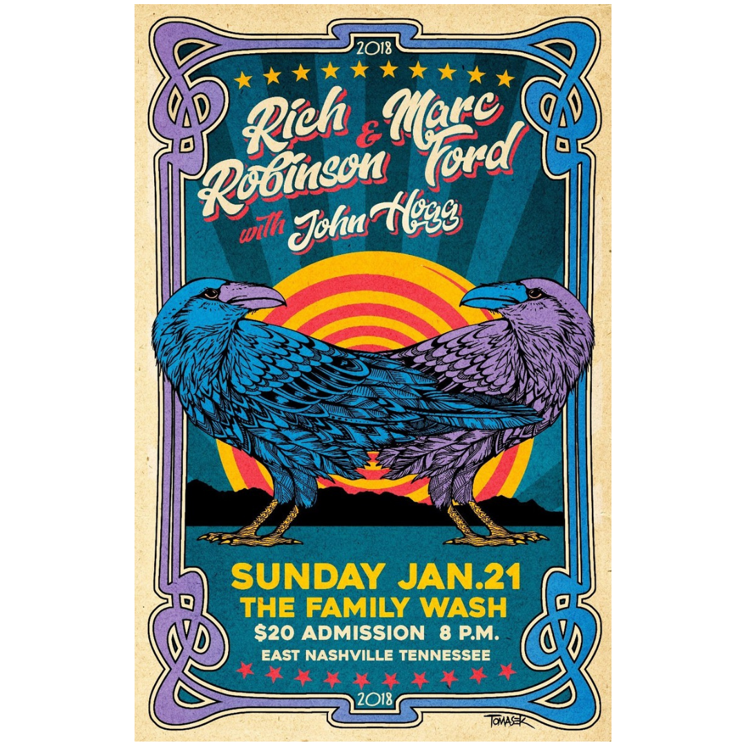 Rich Robinson & Marc Ford Tour Tin Poster (30cm x 40cm)