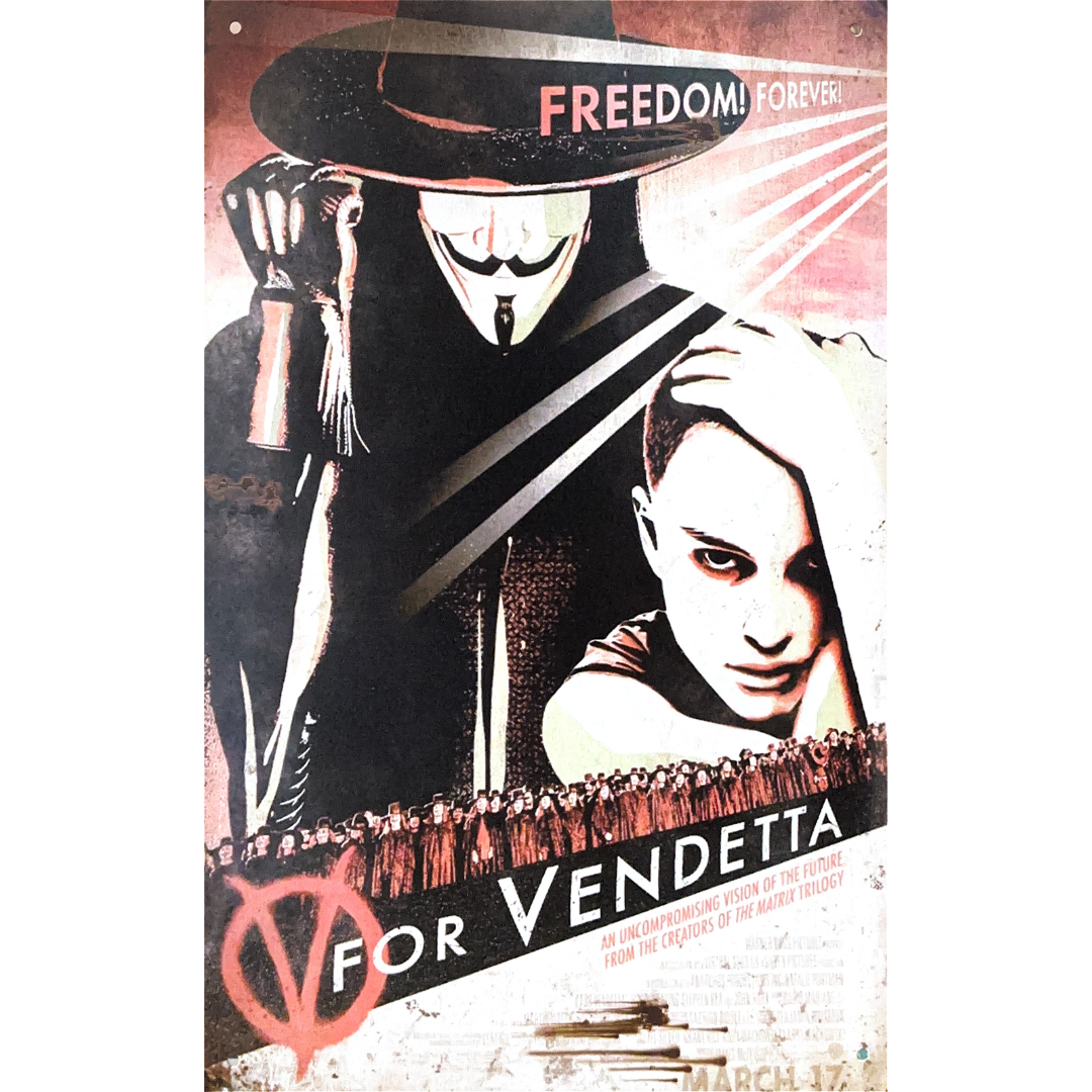 V for Vendetta Tin Poster (20x30cm)