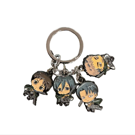 Attack on Titan Chibi Characters Keychain (Metal)