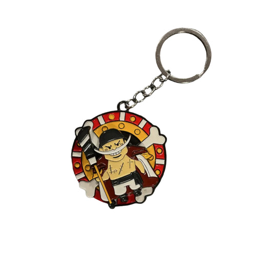 White Bread Rotating One Piece Metal Keychain