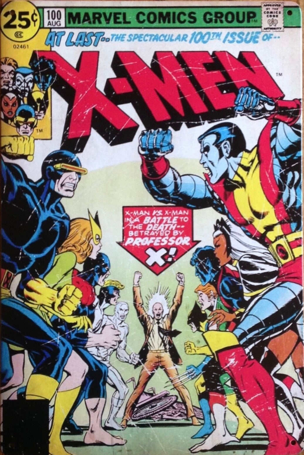 X-men Comic Tin Poster