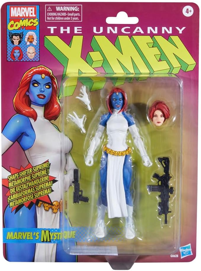 Hasbro Marvel Legends The Uncanny X-Men Retro Carded Mystique 6 Inch Action Figure