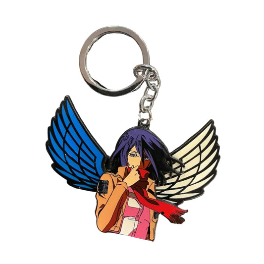 Attack on Titan Mikasa with Wings Keychain (Metal)