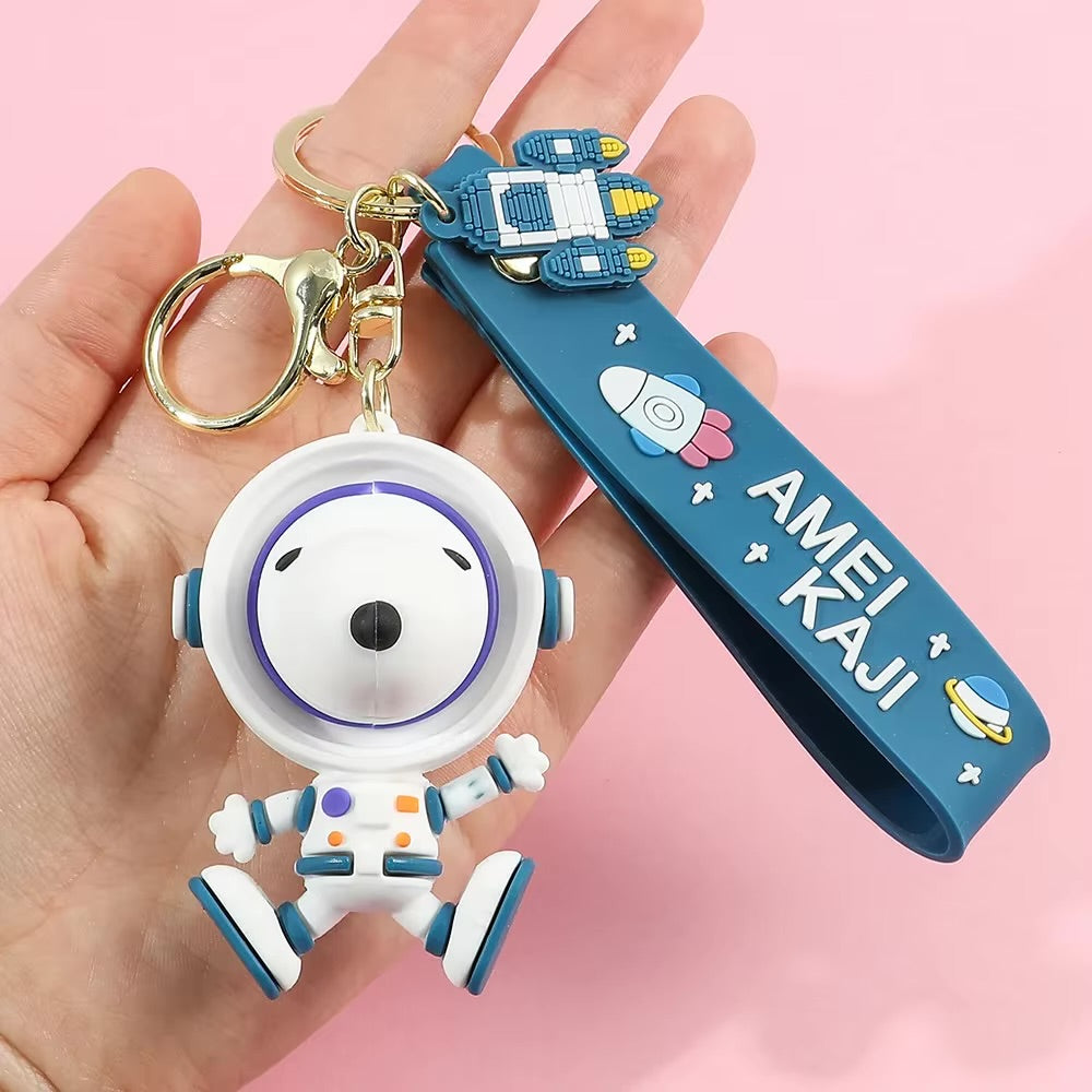 Snoopy With Pilot Helmet Keychain (Rubber)