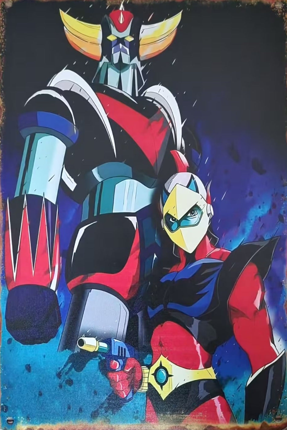 Grendizer and Duke Fleed Tin Poster (30x20cm)