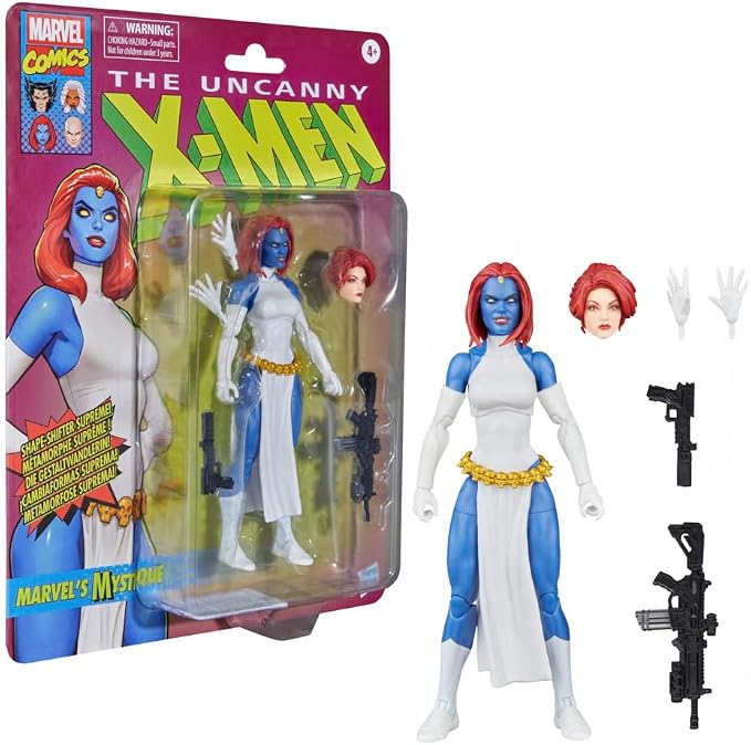 Hasbro Marvel Legends The Uncanny X-Men Retro Carded Mystique 6 Inch Action Figure