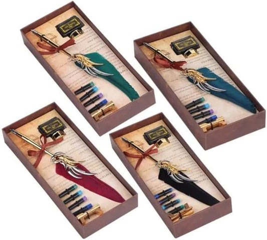 1502 World Map Series Feather Quill Pen Set