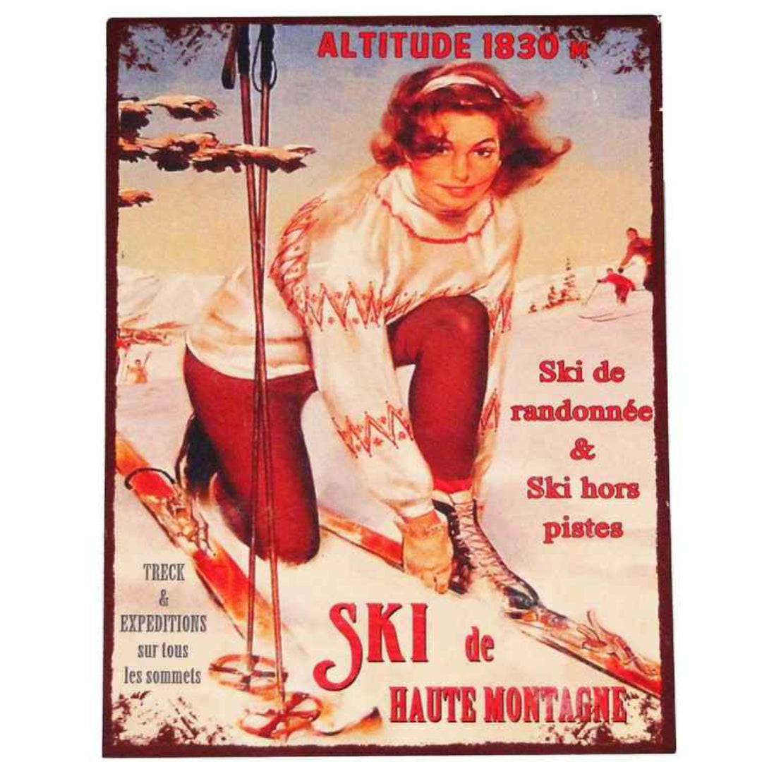 Ski de Haute Montagne Tin Poster (20x30cm)