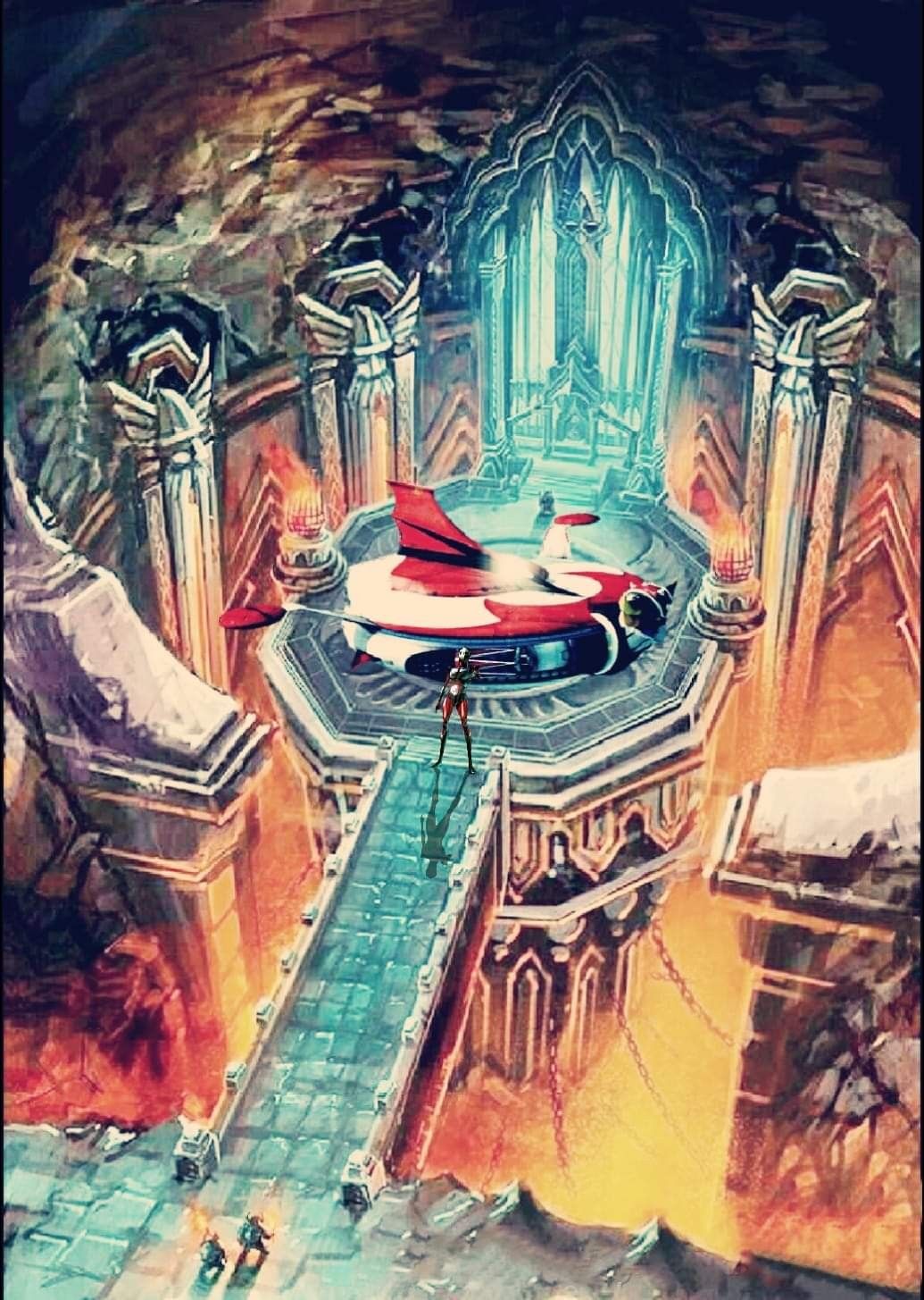 UFO Spazer Version 1 Tin Poster (30x20cm)