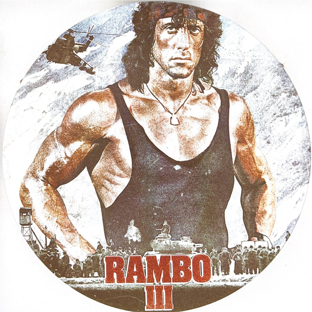 Rambo II Round Tin Poster