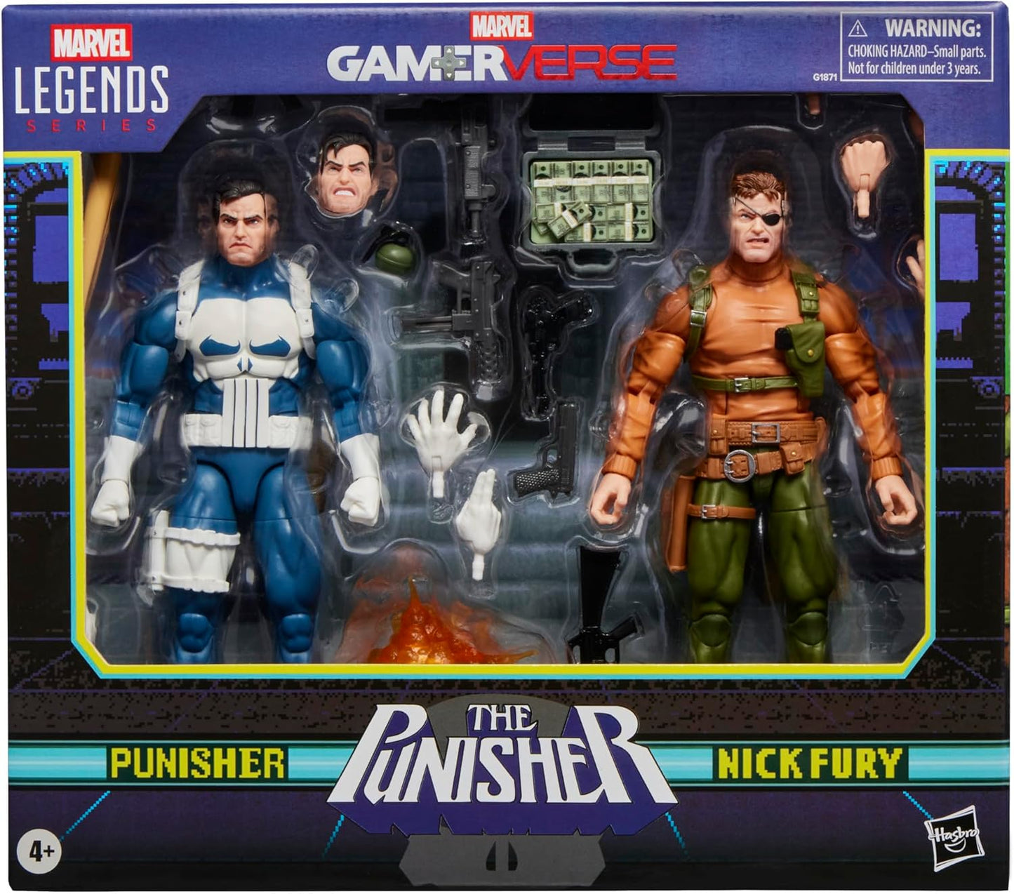 Hasbro Marvel Legends Series Gamerverse Punisher and Nick Fury 2-Pack 6 Inch Action Figures
