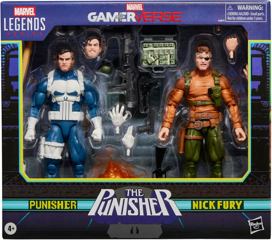 Hasbro Marvel Legends Series Gamerverse Punisher and Nick Fury 2-Pack 6 Inch Action Figures