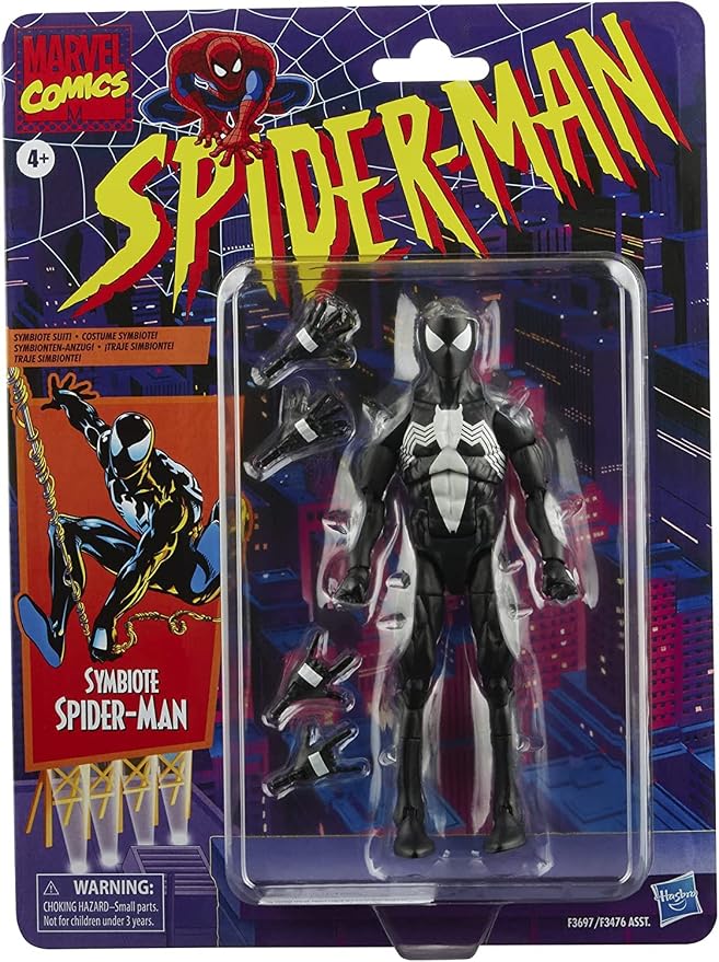Hasbro Marvel Legends Retro Collection Symbiote Spider-Man 6 inch scale action figure
